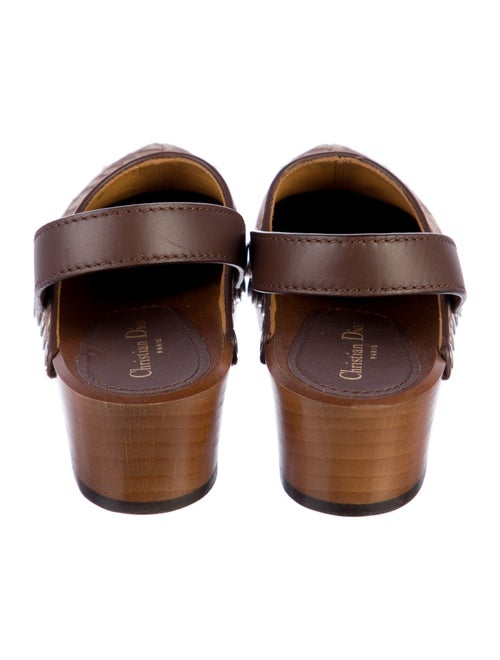 Christian Dior Oblique Jacquard Canvas Slingback Flats