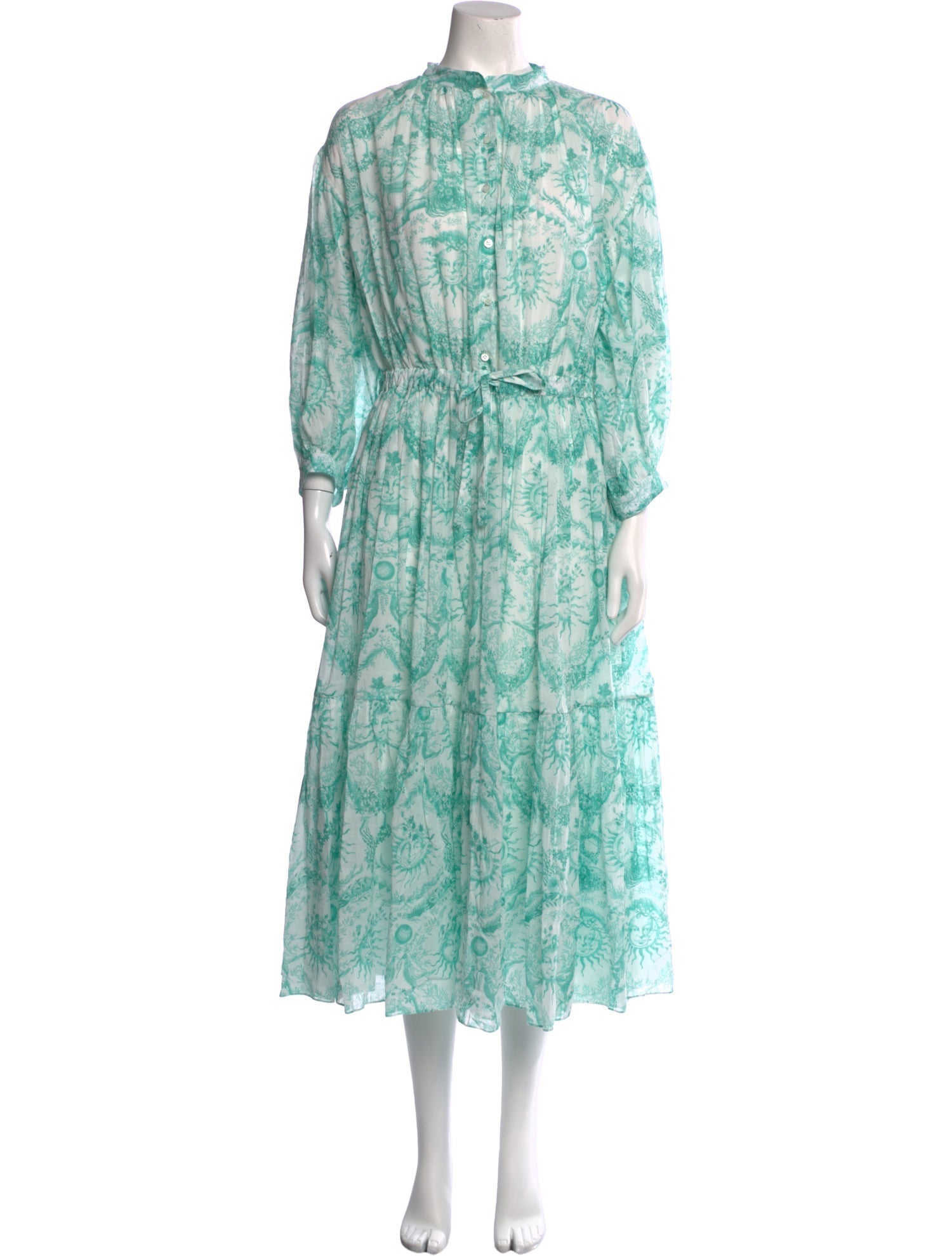 Christian Dior Paisley Print Midi Length Dress