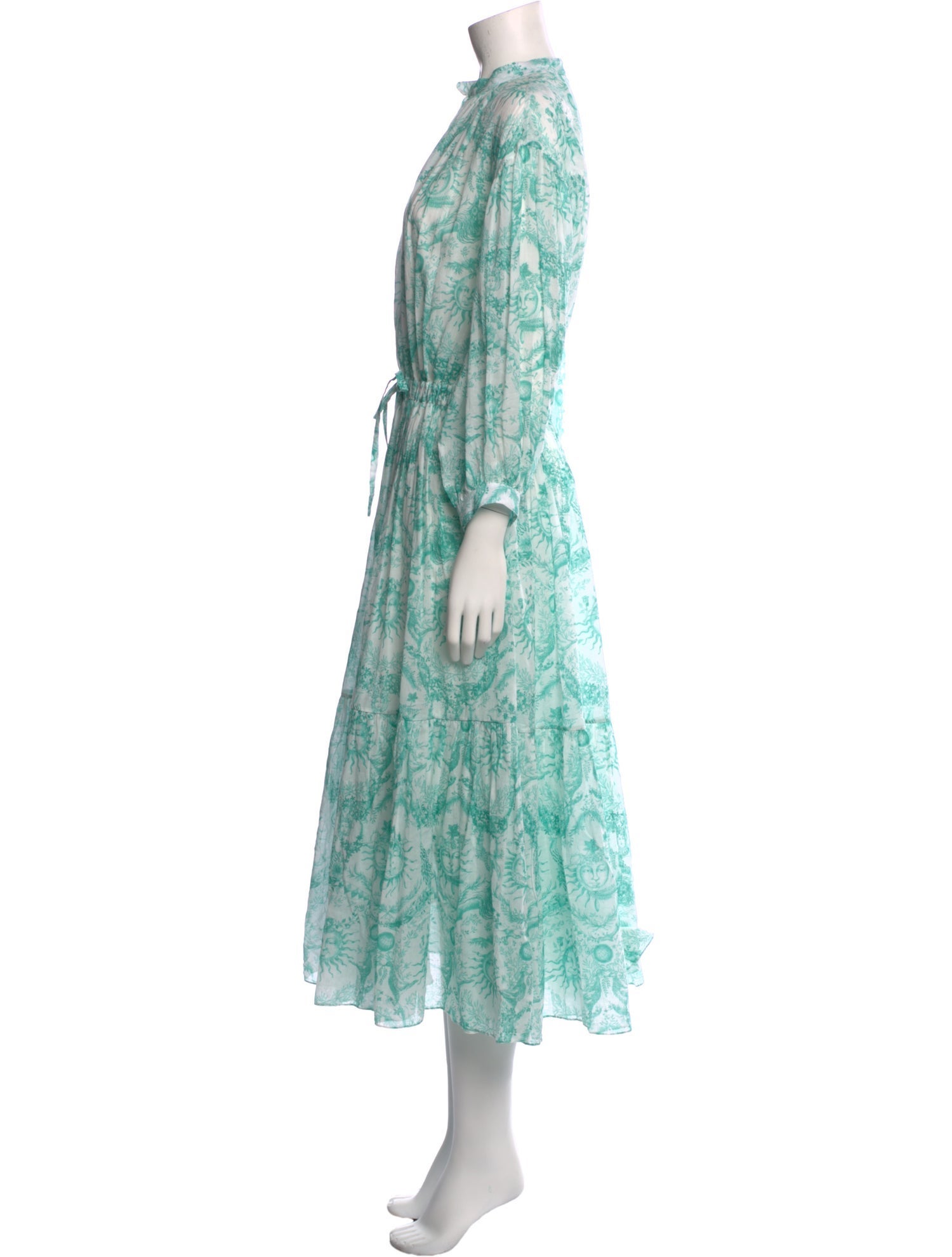 Christian Dior Paisley Print Midi Length Dress