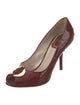 Christian Dior Cannage Pattern Patent Leather Pumps