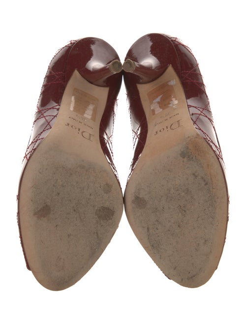 Christian Dior Cannage Pattern Patent Leather Pumps