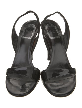Christian Dior Patent Leather Slingback Sandals