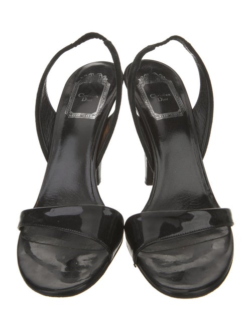 Christian Dior Patent Leather Slingback Sandals