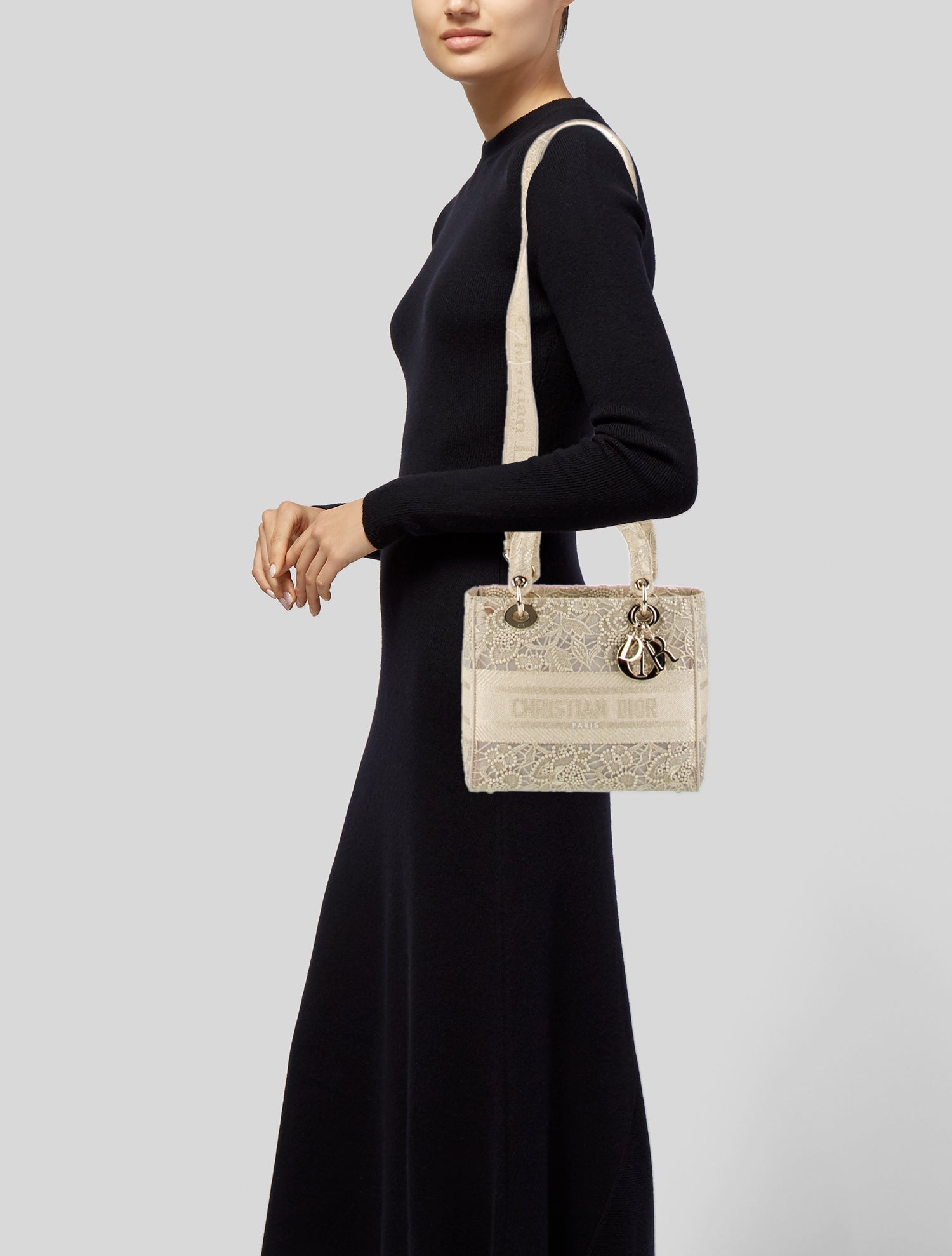 Christian Dior D-Lite Medium 2023 - Gold Handle Bags, Handbags