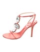 Christian Dior Suede Crystal Embellishments T-Strap Sandals