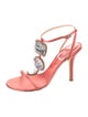 Christian Dior Suede Crystal Embellishments T-Strap Sandals