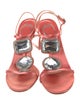 Christian Dior Suede Crystal Embellishments T-Strap Sandals