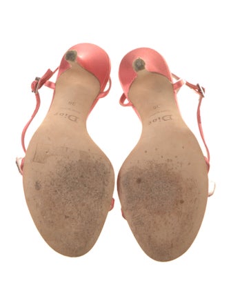 Christian Dior Suede Crystal Embellishments T-Strap Sandals