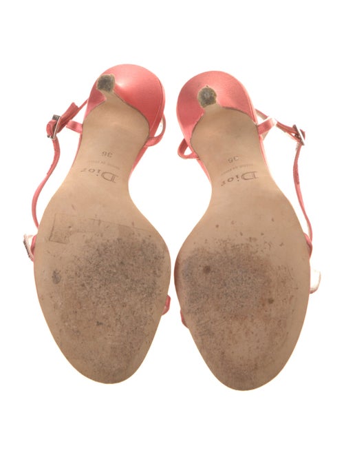 Christian Dior Suede Crystal Embellishments T-Strap Sandals