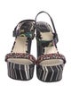 Christian Dior Printed Sequin Embellishments Slingback Sandals