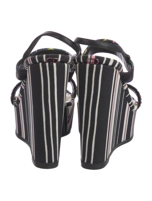 Christian Dior Printed Sequin Embellishments Slingback Sandals