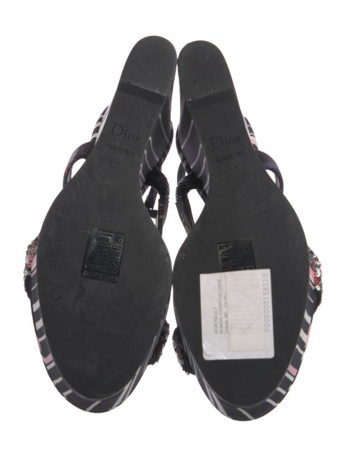 Christian Dior Printed Sequin Embellishments Slingback Sandals