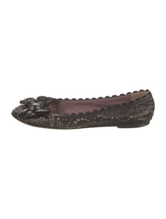 Christian Dior Leather Lasercut Accents Flats