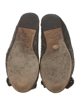 Christian Dior Leather Lasercut Accents Flats