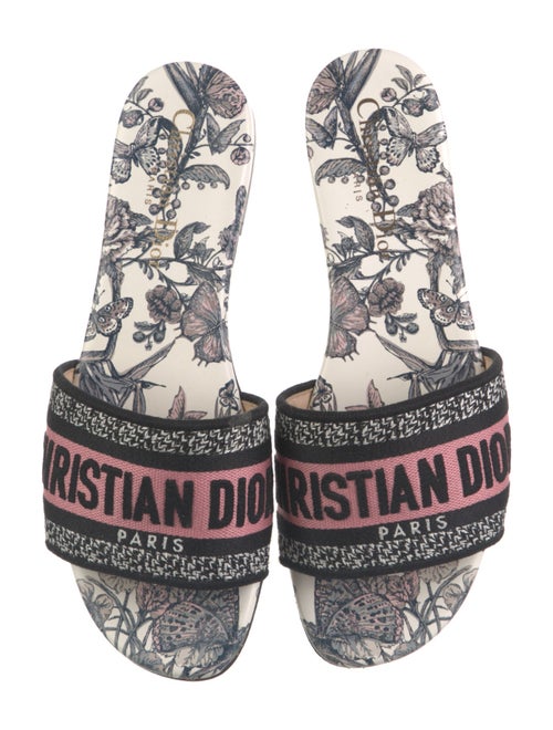 Christian Dior Canvas Printed Slides
