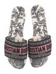 Christian Dior Canvas Printed Slides