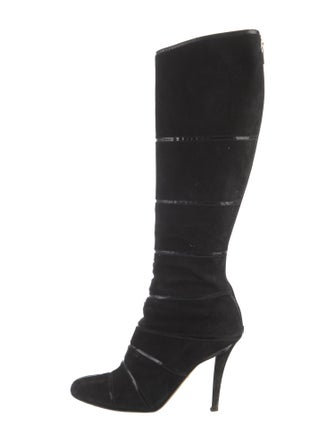 Christian Dior Suede Lace-Up Boots
