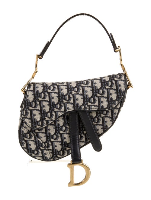 Christian Dior Canvas Saddle Mini
