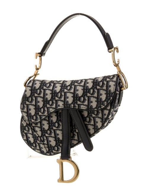 Christian Dior Canvas Saddle Mini