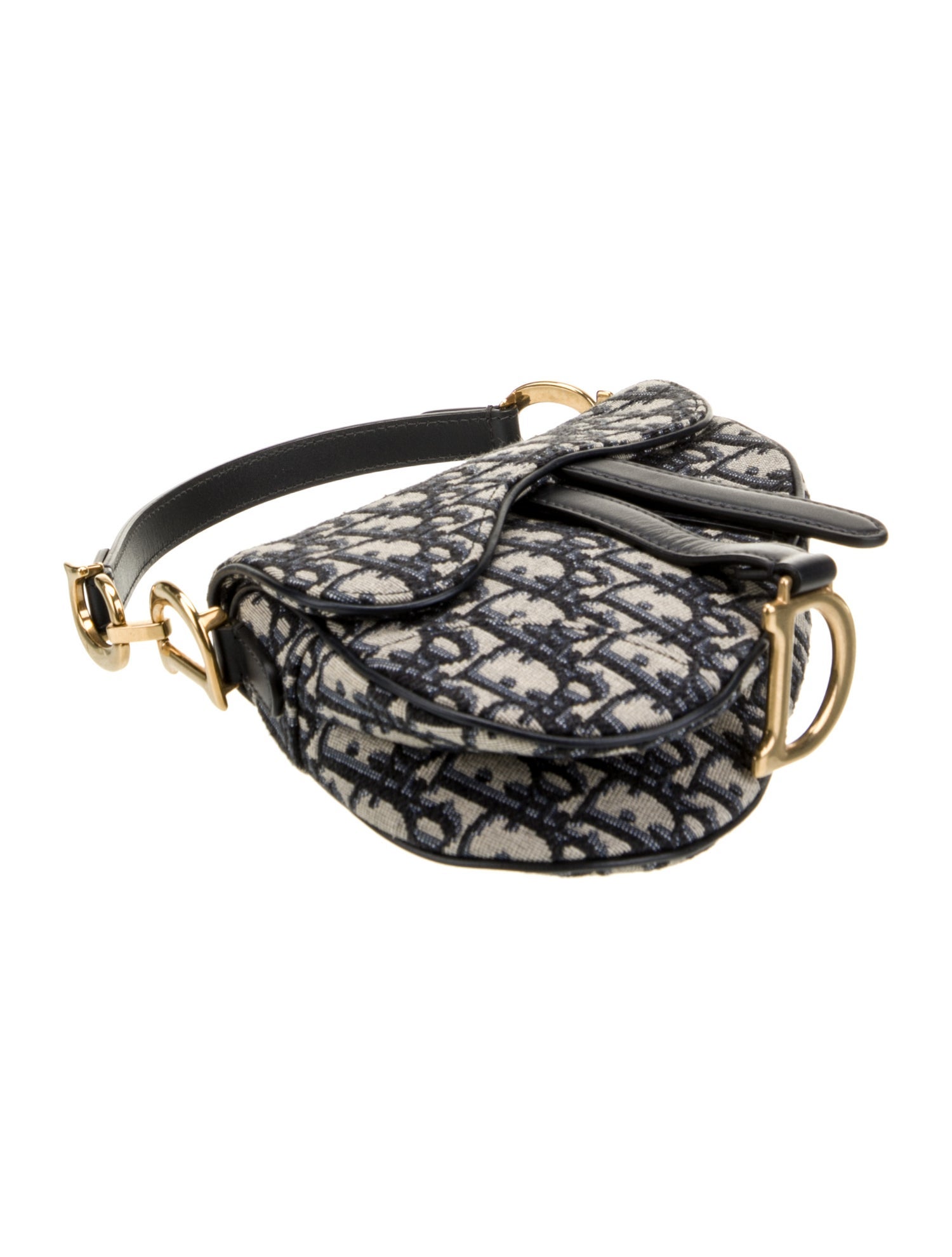 Christian Dior Canvas Saddle Mini