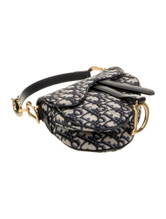 Christian Dior Canvas Saddle Mini