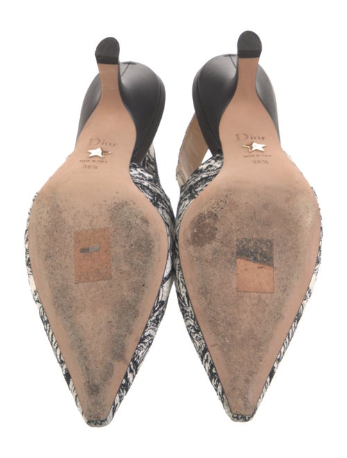 Christian Dior Canvas Floral Print Slingback Pumps