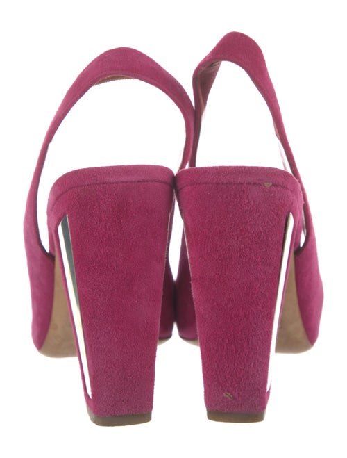 Christian Dior Suede Studded Accents Slingback Pumps