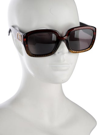 Christian Dior Cannage Pattern Square Sunglasses
