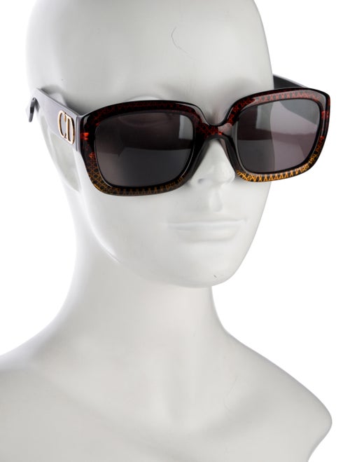 Christian Dior Cannage Pattern Square Sunglasses
