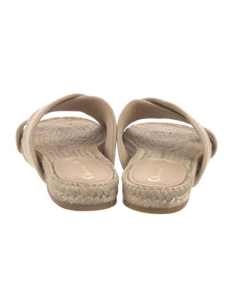 Christian Dior Canvas Embroidered Accent Espadrilles