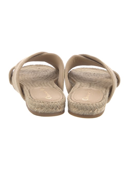 Christian Dior Canvas Embroidered Accent Espadrilles