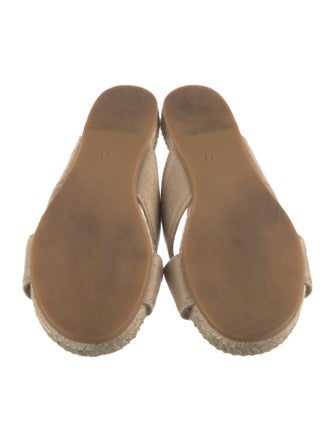 Christian Dior Canvas Embroidered Accent Espadrilles