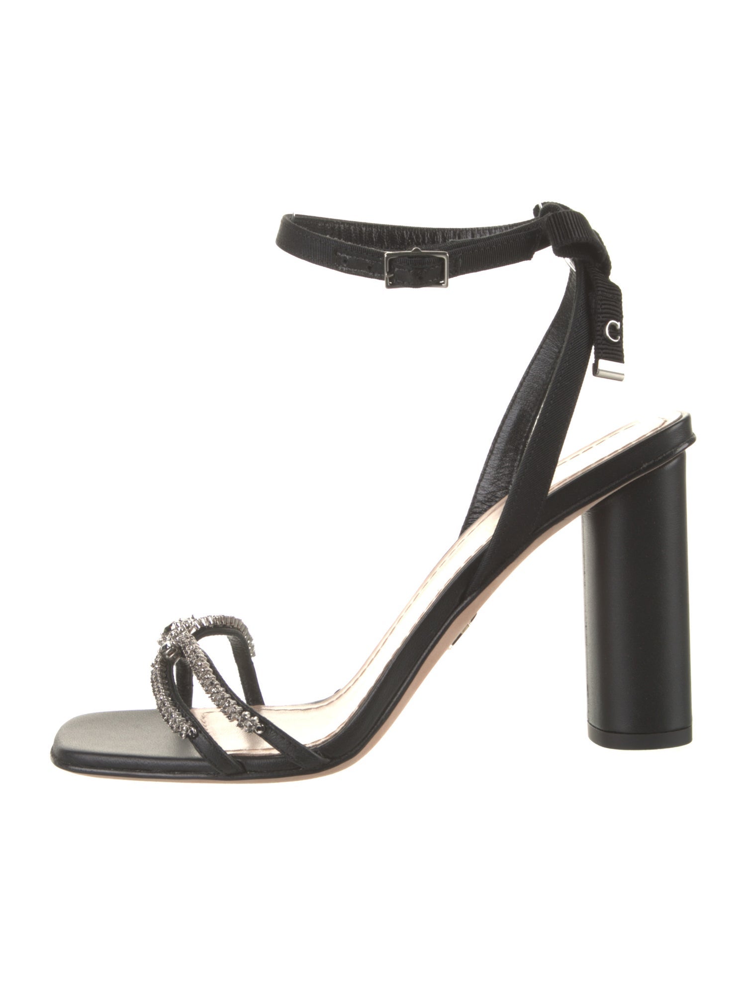 Christian Dior Leather Crystal Embellishments Sandals