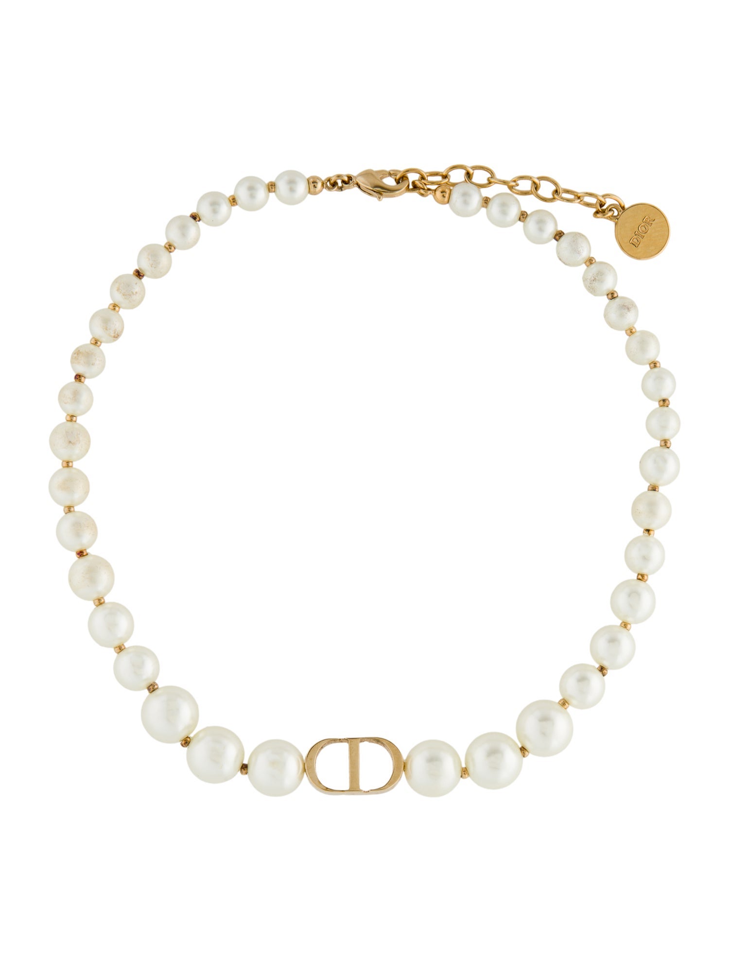 Christian Dior Faux Pearl 30 Montaigne Short Necklace