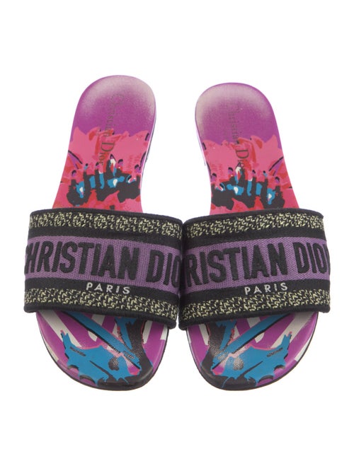 Christian Dior Canvas Printed Slides