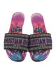 Christian Dior Canvas Printed Slides