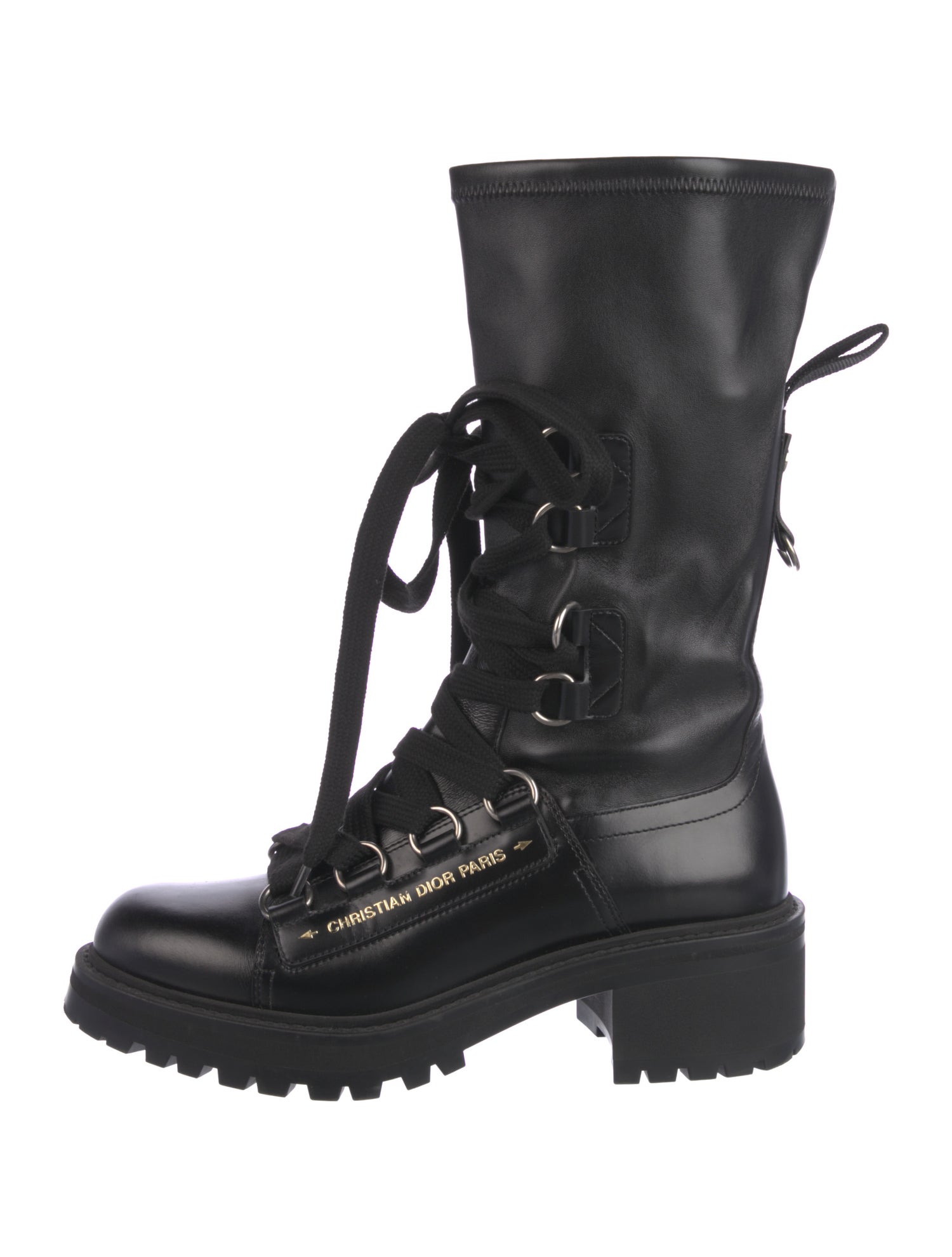 Christian Dior Leather Combat Boots