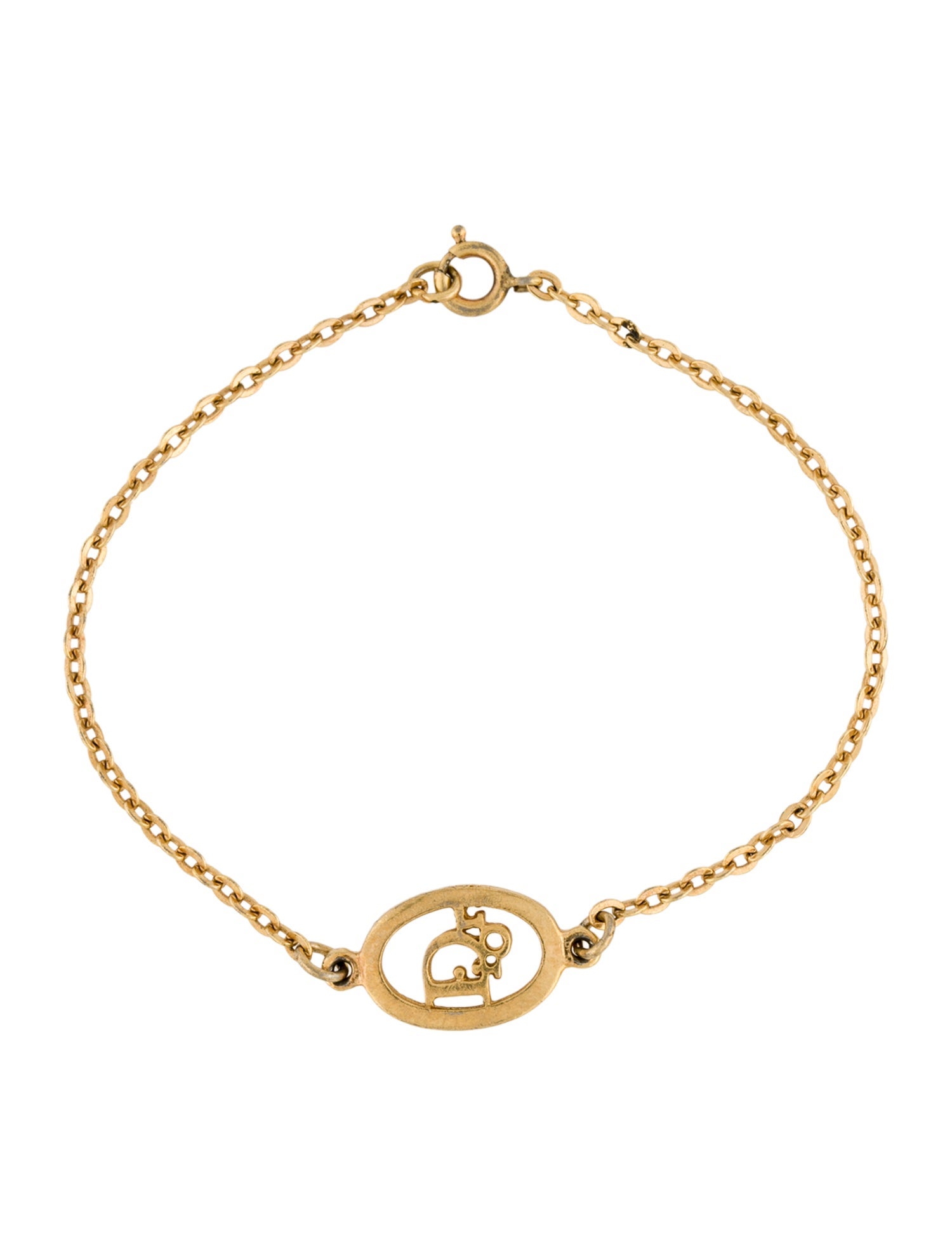 Christian Dior Vintage Logo Link Bracelet