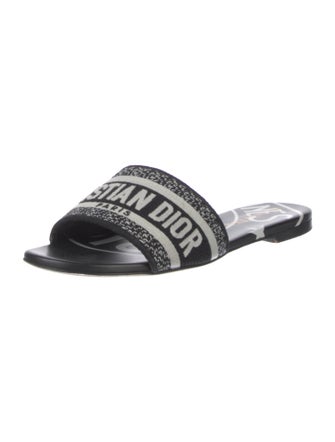 Christian Dior Canvas Printed Slides