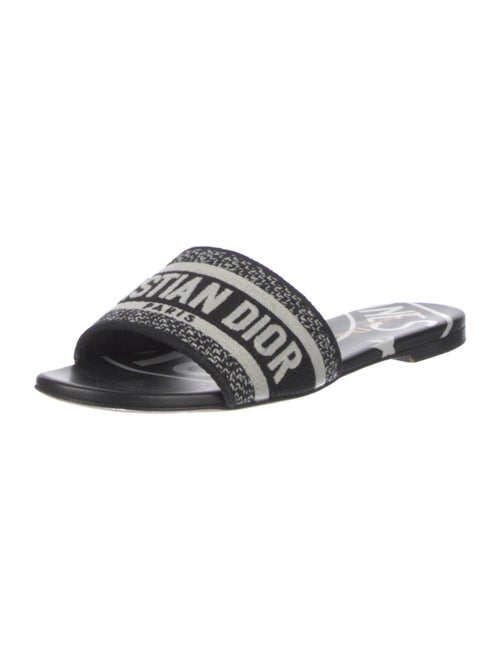 Christian Dior Canvas Printed Slides