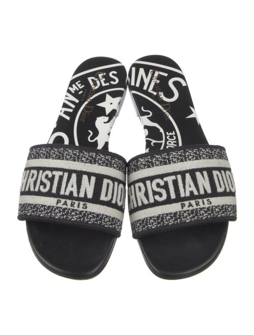 Christian Dior Canvas Printed Slides