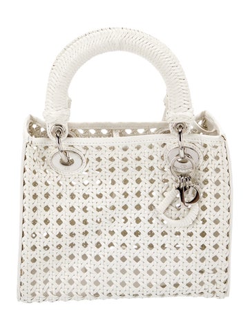 Christian Dior Handle Bags Cannage Lady Medium Vintage