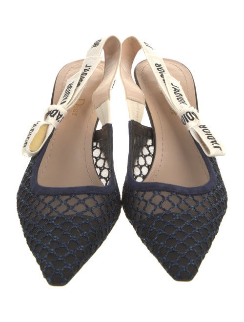 Christian Dior Mesh Printed Slingback Pumps