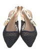 Christian Dior Mesh Printed Slingback Pumps