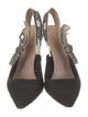 Christian Dior Canvas Graphic Print Slingback Pumps