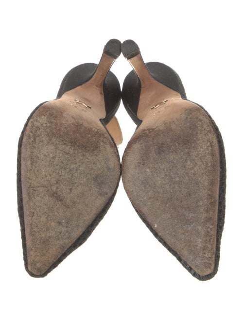 Christian Dior Canvas Graphic Print Slingback Pumps