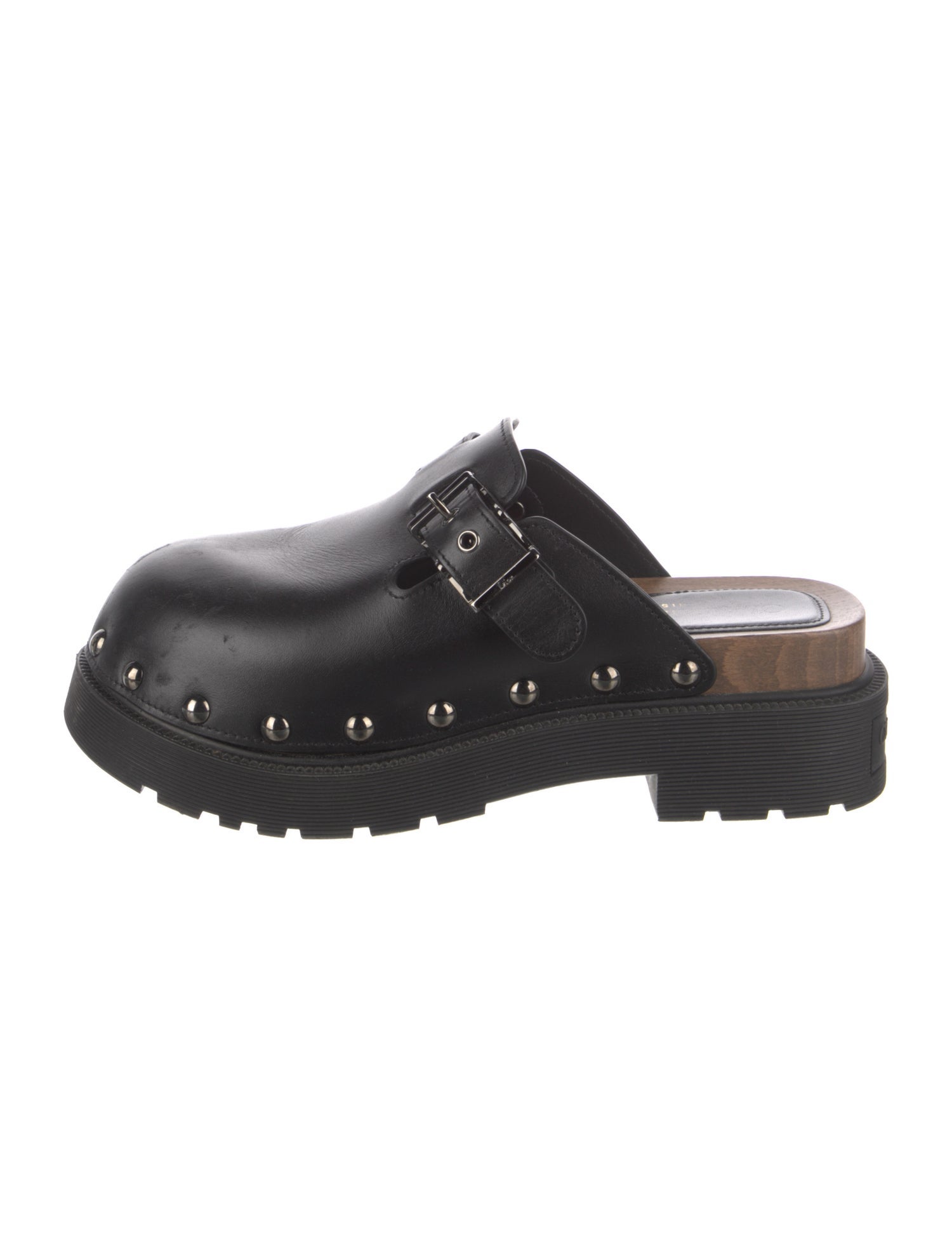 Christian Dior Leather Studded Accents Mules