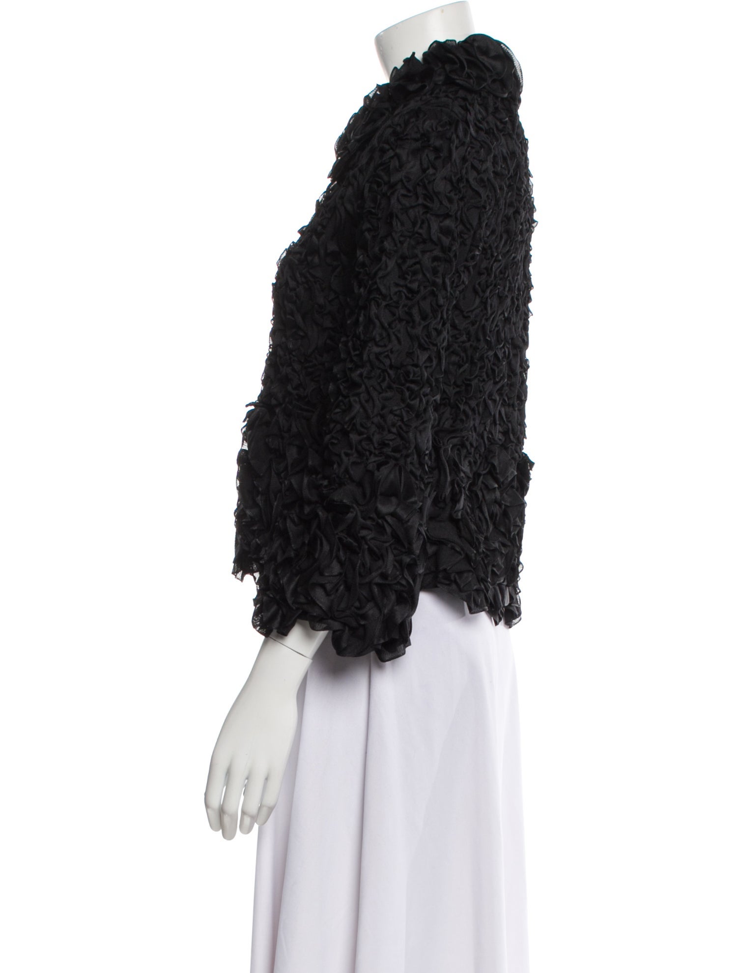 Christian Dior Silk Faux Fur Jacket