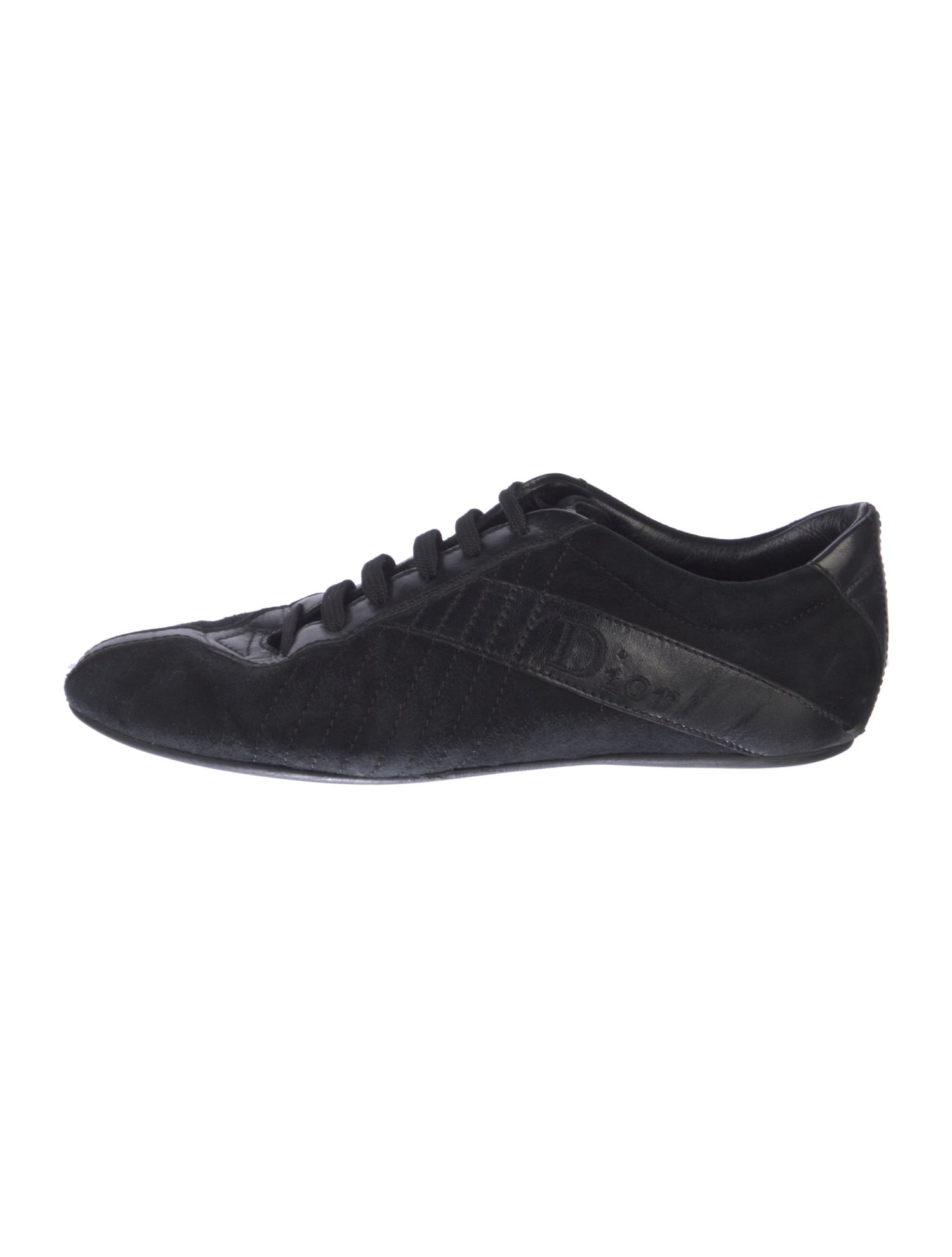 Christian Dior Suede Leather Trim Embellishment Sneakers