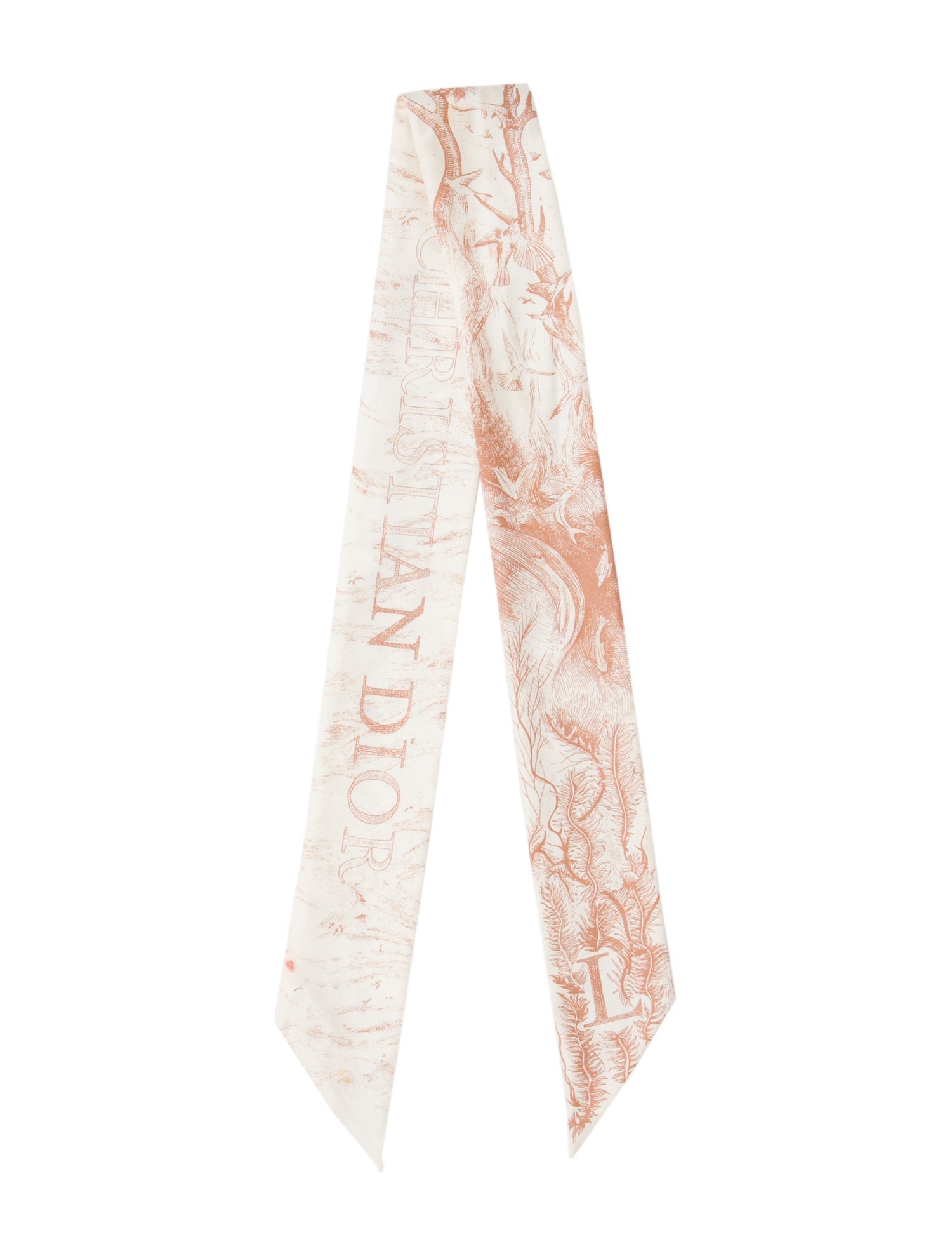 Christian Dior Silk Toile de Jouy Scarf